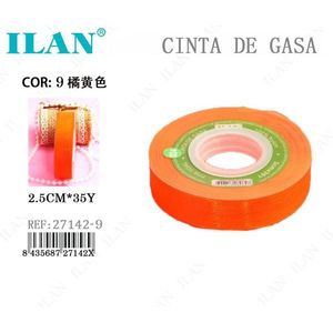 Nastro in organza arancione da 2,5 cm x 35 iarde per artigianato e decorazioni - Product Image 1