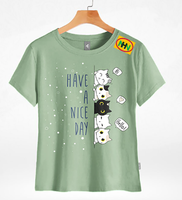T-shirt d'été pour femmes de haute qualité, personnalisable, grandes tailles, diverses couleurs, en coton et rayonne, pour adolescentes, option vente en gros
