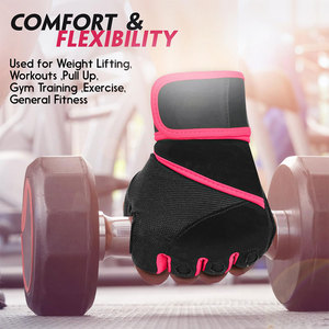 Premium Women's Fitness <b>Gloves</b> Breathable Workout Training <b>Gloves</b> Soft Padded Palm Adjustable Wrist Support Non Slip <b>Gloves</b> - Product Image 3