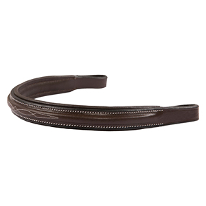 Equipo Ecuestre de Cuero de Primera Calidad, Diadema Anatómica Cuadrada de la Mejor Calidad con Costuras Decorativas, Color Marrón para Montar a Caballo - Product Image 6