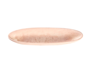 Grand saladier ovale rose en résine, résistant à l'eau, poli, sculpté à la main, compatible lave-vaisselle, cadeau personnalisé, décoration - Product Image 1