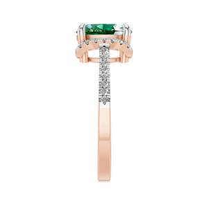 Bague solitaire unique en émeraude pour femme en or 14 ct 18 ct OEM cadeau de mariage personnalisé bijoux pas cher prix en vrac acheter en gros IGI - Product Image 2