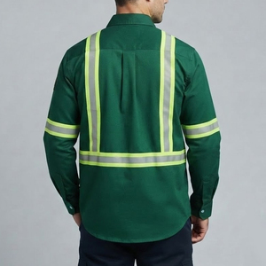 Nueva llegada: Camisa de trabajo de manga larga de alta visibilidad para hombre, reflectante y transpirable, en oferta online. - Product Image 2