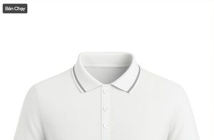 เสื้อโปโลชาย สีขาว แต่งขอบสีเทา แบบสั่งทำพิเศษ - Product Image 1