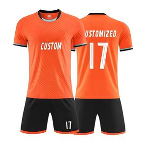 ชุดฟุตบอลสโมสรสำหรับผู้ใหญ่แบบยูนิเซ็กซ์ ฤดูร้อน ผ้าโพลีเอสเตอร์ 100% แห้งเร็ว ระบายอากาศได้ดี ชุดทีมชาติ ปรับแต่งชื่อทีมได้ - Product Image 3