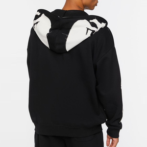 Venta al por mayor OEM: Novedad, sudaderas con capucha de forro polar 100% algodón transpirables para hombre, estilo único, bordadas, diseño con cremallera, personalizables. - Product Image 5