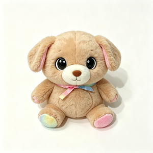 Peluche de cachorro marrón, lindo peluche de perro, peluche de perro sentado, peluche de cachorro color canela - Product Image 4