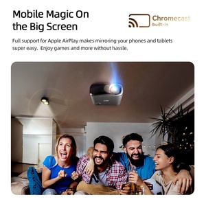 Nouveau projecteur intelligent AKEY9S Mini portable pour home cinéma, TV, jeux, haute luminosité, WIFI, Bluetooth, OEM, Android, 1080P, 4K, 200 pouces - Product Image 2