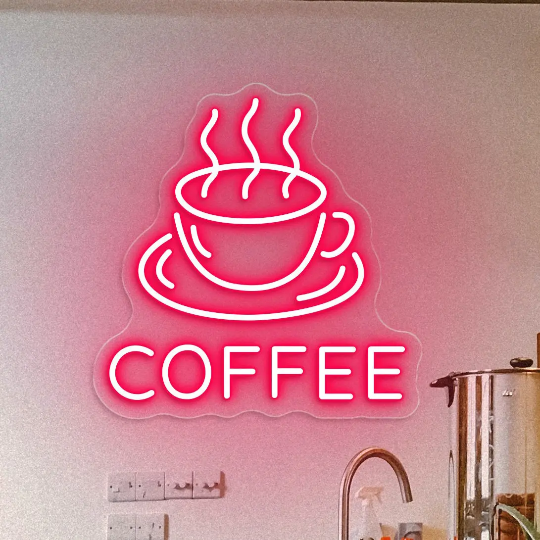 Led Outdoor Acryl Koffie Happy Birthday Neon Bord Voor Achterlight Winkel Bord Vakantie Party Show Bruiloft