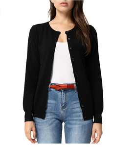 Nuevo Cárdigan de Punto Grueso para Mujer, Estilo Vintage, Manga Larga, Botones Grandes, Informal, Tejido a Máquina - Product Image 1