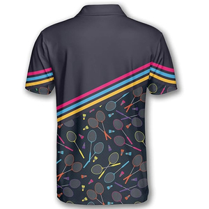 Wholesale <b>Badminton</b> Jersey Quick Dry Polyester Breathable Sports T Shirt Custom Logo Printing Team Uniform OEM - Product Image 4