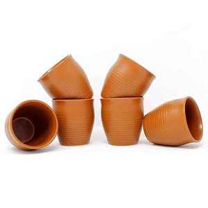 Tazas de Té y Café Kulhad de Barro Terracota Hechas a Mano de Lujo |   Ecológico Tradicional - Product Image 6