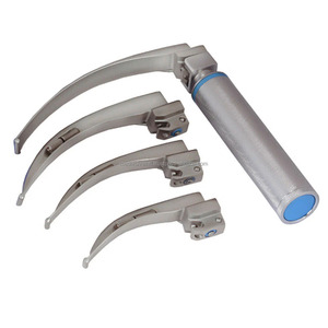 Laryngoscope électrique LED Macintosh avec 4 lames courbées en acier inoxydable, kit de gestion des voies respiratoires ORL, certifié CE et ISO, OEM ODM - Product Image 1