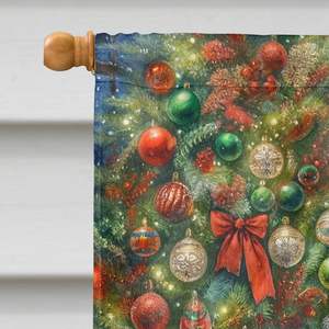 Santa Claus casa bandera Bluetick Hound gran porche manga poste decorativo patio Banner Multicolor pared colgante poliéster ilustraciones - Product Image 3