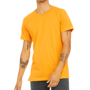 Men Front Logo Short Sleeve Crew T-<b>Shirt</b> <b>Gold</b> 100% Cotton Quick Dry Breathable - Product Image 6
