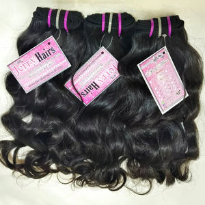 Extensiones de Cabello Humano Remy Indio de Alta Calidad Sin Procesar, Estilo Ondulado Profundo, Precio al por Mayor desde Chennai - Product Image 1