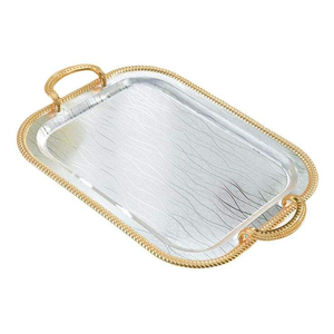 Bandeja de Servicio de Acero Inoxidable Dorada de Diseño Moderno, con Asa, Ecológica, de Grado Alimenticio, para Uso en el Hogar y Hoteles, al Mejor Precio, Suministro de Fábrica - Product Image 5