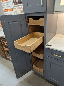 Factory Price Modern Multifunctional Wood Pull Out Drawers Slide Cabinet Organizer Roll Pantry Shelf Eco-Friendly Storage Trays - Product Image 1