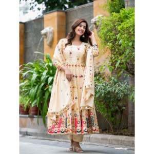 Robe Anarkali avec broderie de sequins, combinaison de fête pour tenue de fête - Product Image 2