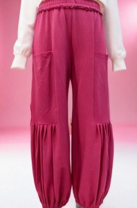 Pantalon de jogging ample et souple en tissu tissé pour femme, style cargo plissé, coupe lanterne, idéal pour l'automne – Nouvelle collection très prisée - Product Image 4