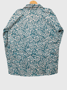 Conjunto de Pijama para Mujer en Color Verde Azulado con Estampado Paisley, Camiseta de Manga Larga con Cuello de Solapa y Pantalones, Ropa de Dormir de Algodón Suave - Product Image 5