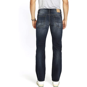 Pantalones Vaqueros de Mezclilla para Hombre, Corte Recto y Ajustado, Color Azul Oscuro, Estilo Casual, Moda Diaria y Ropa OEM - Product Image 2