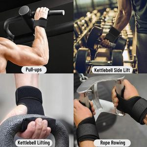 Sangles de poignet de musculation robustes de qualité supérieure et protections de paume sans doigts pour l'entraînement de force unisexe - Product Image 6