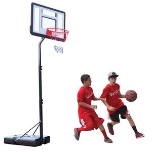 Sistema di Basket Portatile e Rimovibile per Adolescenti, Canestro Regolabile in Altezza da 7ft a 8.5ft in PVC Trasparente con Tabellone da Allenamento - Product Image 2