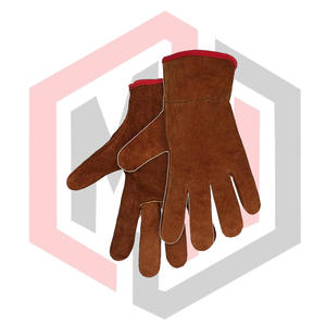 Guantes de Trabajo de Cuero para Uso General, Antideslizantes, Resistentes a Desgarros, Transpirables, Anticorte, Antiestáticos, con Puño Ajustable - Product Image 3