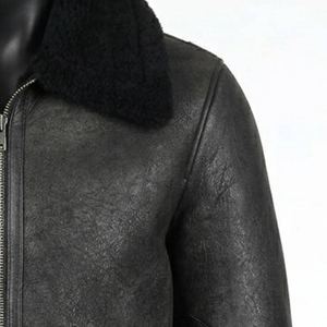 New Arrival High Quality <b>Thin</b> Fashion Design Leather <b>Jacket</b> with Front Custom Logo Embroidery Waterproof & Breathable for <b>Men</b> - Product Image 5