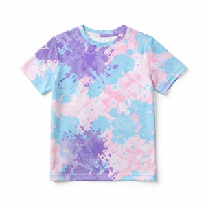 Camiseta Infantil Sublimada Multicolor al por Mayor, Tops Unisex de Ocio, Manga Corta, Cuello Redondo, Ropa Casual Infantil Estampada - Product Image 4