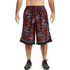 Shorts de basket-ball pour hommes à imprimé camouflage, taille élastique, séchage rapide, shorts sportifs avec poches - Product Image 3