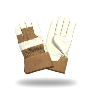 Custom Working <b>Gloves</b> Cowhide Split Leather Palms Waterproof Anti Slip Drawstring Closure - Product Image 1