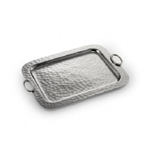 Plateau de service en métal plaqué nickel fait à la main - Product Image 2