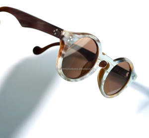 Premium Quality 100% Natural <b>Retro</b> Buffalo Horn Optical Fram/buffalo Horn Eyewear <b>Sunglasses</b>/ Buffalo Horn Agate Spectacle Frame - Product Image 2