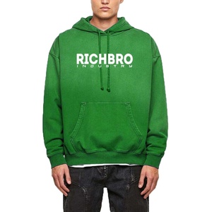 เสื้อฮู้ดแบบสวมศีรษะของผู้ชายเสื้อมีฮู้ดโอเวอร์ไซส์ผ้าคอตต้อนแบบสั่งทำแห้งเร็วแบบวินเทจ - Product Image 1