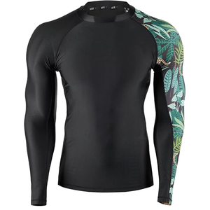 OEM Men Long Sleeve Rash Guard <b>Compression</b> <b>Shirt</b> Graphic Print UV Protection Custom Branding Bulk - Product Image 1