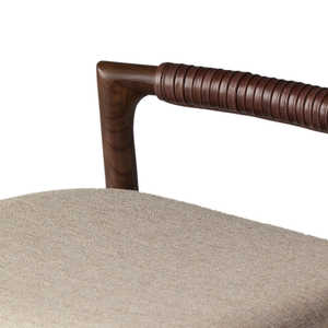 Tabouret de bar moderne en corde tressée à la main avec structure en bois massif, fabrication de meubles sur mesure pour hôtels, complexes hôteliers et projets d'aménagement intérieur - Product Image 5