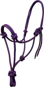 Cabezada ecuestre cómoda y ajustable de cuerda trenzada de nailon para caballo, halter de cuero genuino con cintura alta - Product Image 3