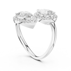 SK Custom Made Jewelry Anillo de oro de 10K con diamante de corte de pera es la mejor colección - Product Image 5