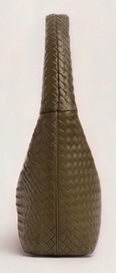 Sac fourre-tout hobo en cuir véritable tressé pour femme, style anglais, avec fermeture éclair et chaînes, sac à bandoulière de luxe personnalisé, vente en gros - Product Image 5