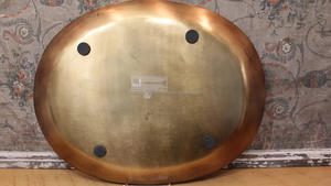 Bandeja Redonda de Latón de Lujo, Duradera y Multiusos, Bandeja Decorativa de Metal para Servir Alimentos, para la Cocina del Hogar, Mesa de Comedor - Product Image 2