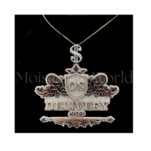 Best Quality 925 Silver Moissanite Hip Hop Pendant Custom Name Style Bling Available At Competitive Price Collection Necklace - Product Image 1