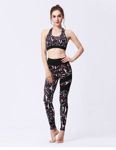Ensemble de vêtements de yoga 2 pièces réversible à carreaux, respirant, écologique, vêtements de sport actifs, tenue de fitness, taille élastique - Product Image 3