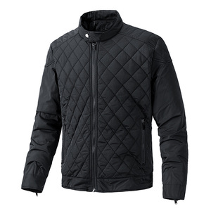 Men's Winter Diamond Quilted Lightweight Stand Collar Casual Outerwear Full <b>Zip</b> Puffer Jacket Men's Fashion Casual Jacket - Product Image 5