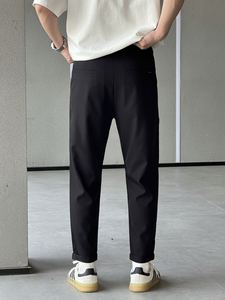 Pantalon de jogging décontracté pour homme, coupe ample, taille mi-haute, en polaire unie, séchage rapide, respirant, avec cordon de serrage, personnalisable avec logo, vente en gros - Product Image 2