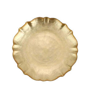 High Grade Polished Solid American Style Biodegradable Eco-Friendly Metal Charger <b>Plate</b> for Hotel Restaurant Wedding Tabletop - Product Image 4