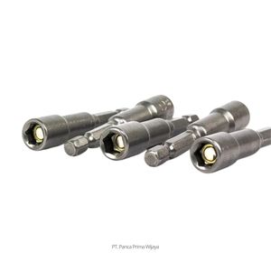 Jeu de 5 embouts hexagonaux magnétiques de haute qualité 8x65mm en chrome vanadium pour vis de toiture, pour perceuse électrique - Product Image 2