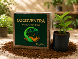 Bloques de Fibra de Coco de Alta Expansión 85L, Calidad de Exportación, Bajo EC, de la India, para Aireación de Raíces, Invernaderos, Hidroponía, Plantas Sensibles - Product Image 1