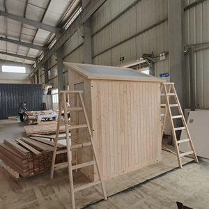 Toilettes de compostage rustiques pour l'extérieur |   Construction en <span class=keywords><strong>bois</strong></span> naturel, toit à pignon |   Abri de jardin compact - Product Image 1